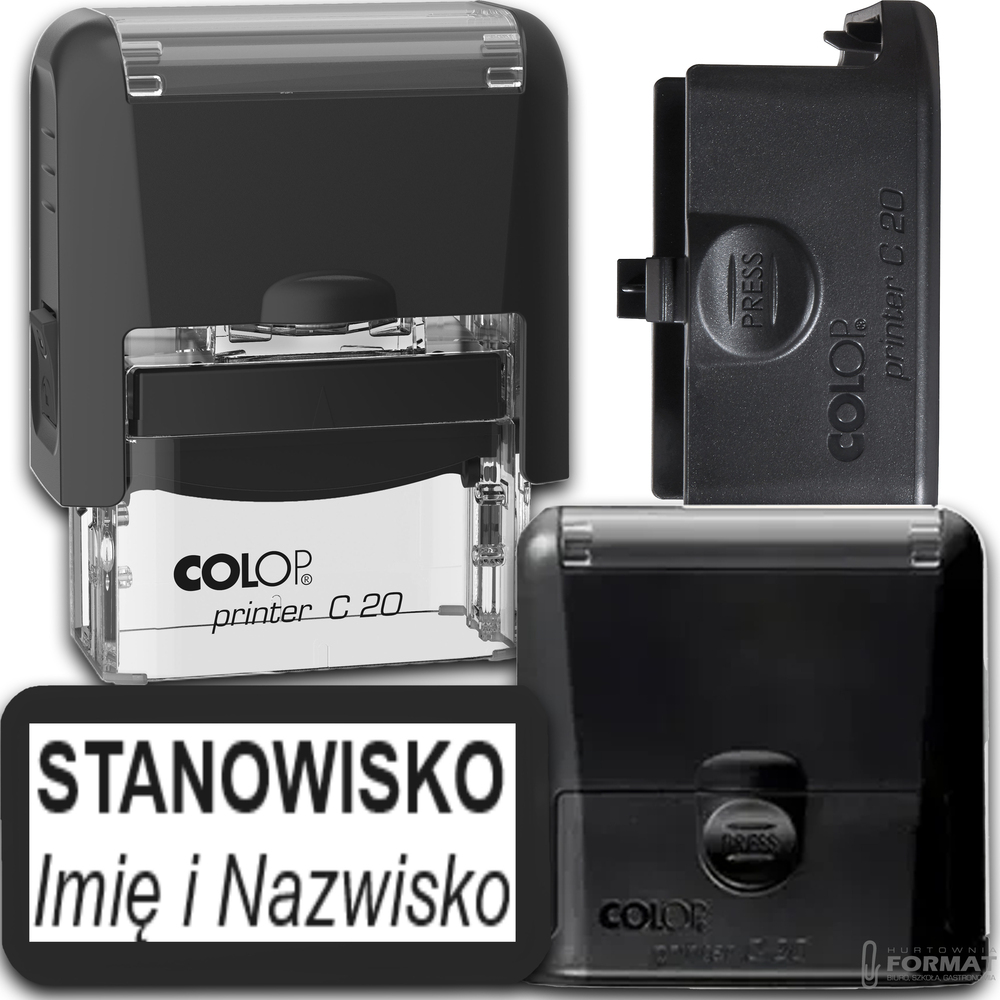 COLOP C20 Pieczątka do 4 wersów FIRMOWA LEKARSKA IMIENNA BIUROWA - kolory 1