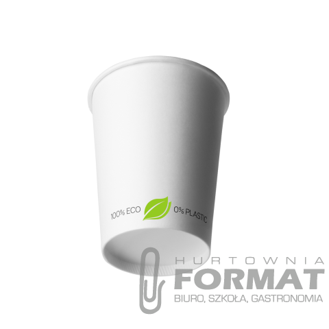 KUBKI PAPIEROWE 0%PLASTIC A50 250ML BIAŁE B/SUP 1