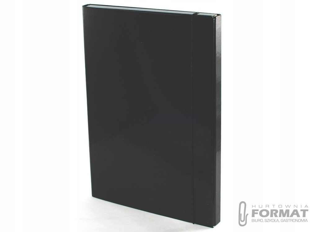 Teczka skrzydłowa z gumką A4 2cm CZARNA 1