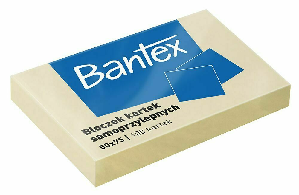 Bloczek kartek samoprzy. Bantex 50x75mm 100 k 1