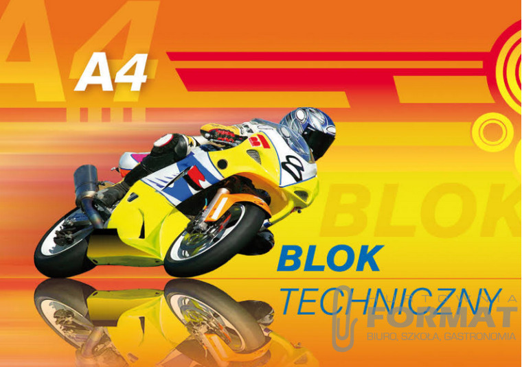 Kreska Blok techniczny Biały A4 1