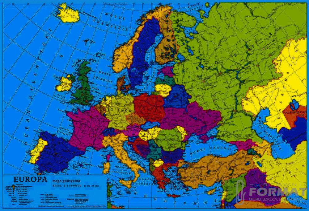 Podkładka na biurko Mapa Europy dwustronna 1