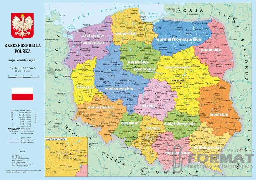 Podkładka na biurko Mapa Polski dwustronna 1