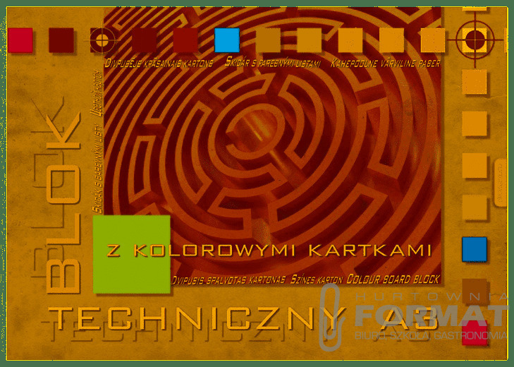 Blok techniczny kolorowy Kreska A3 10 kart. 1