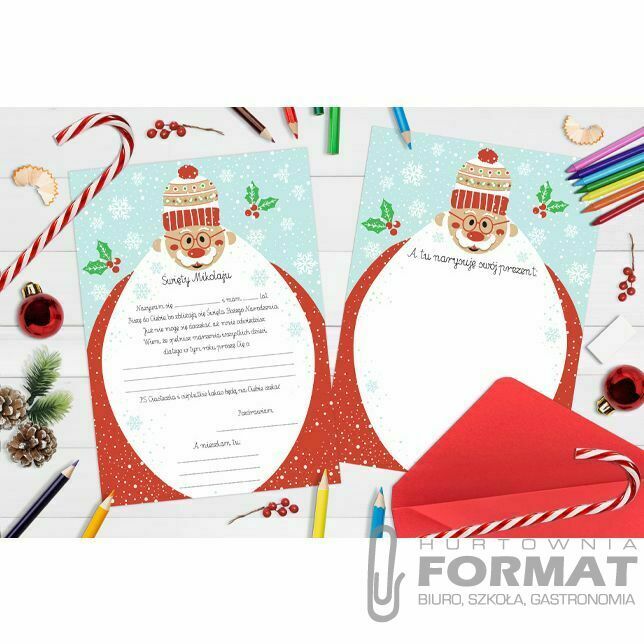 Kartka składana Henry LIST DO MIKOŁAJA MIKOŁAJ Z BRODA A4 (5905701485680) 1