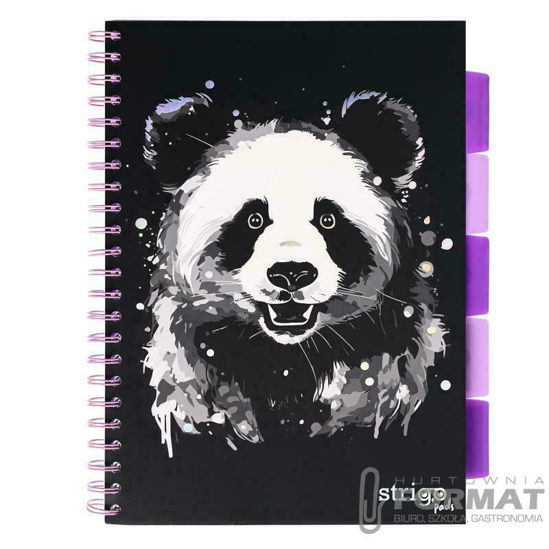 KOŁOZESZYT A4/100# PANDA CZARNY 80G STRIGO 1