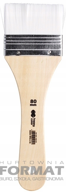 Pędzel hobby Biały nylon płaski 80 mm Happy Color 1