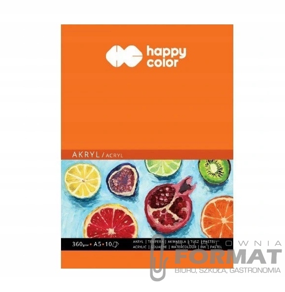 Blok do akrylu A5 10ark. 360g Happy Color 1