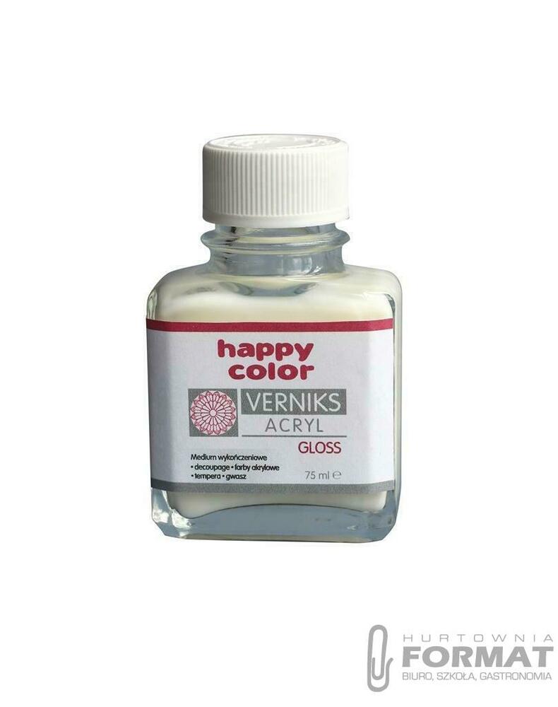 Werniks akrylowy 75ml przeźroczysty HAPPY COLOR 1