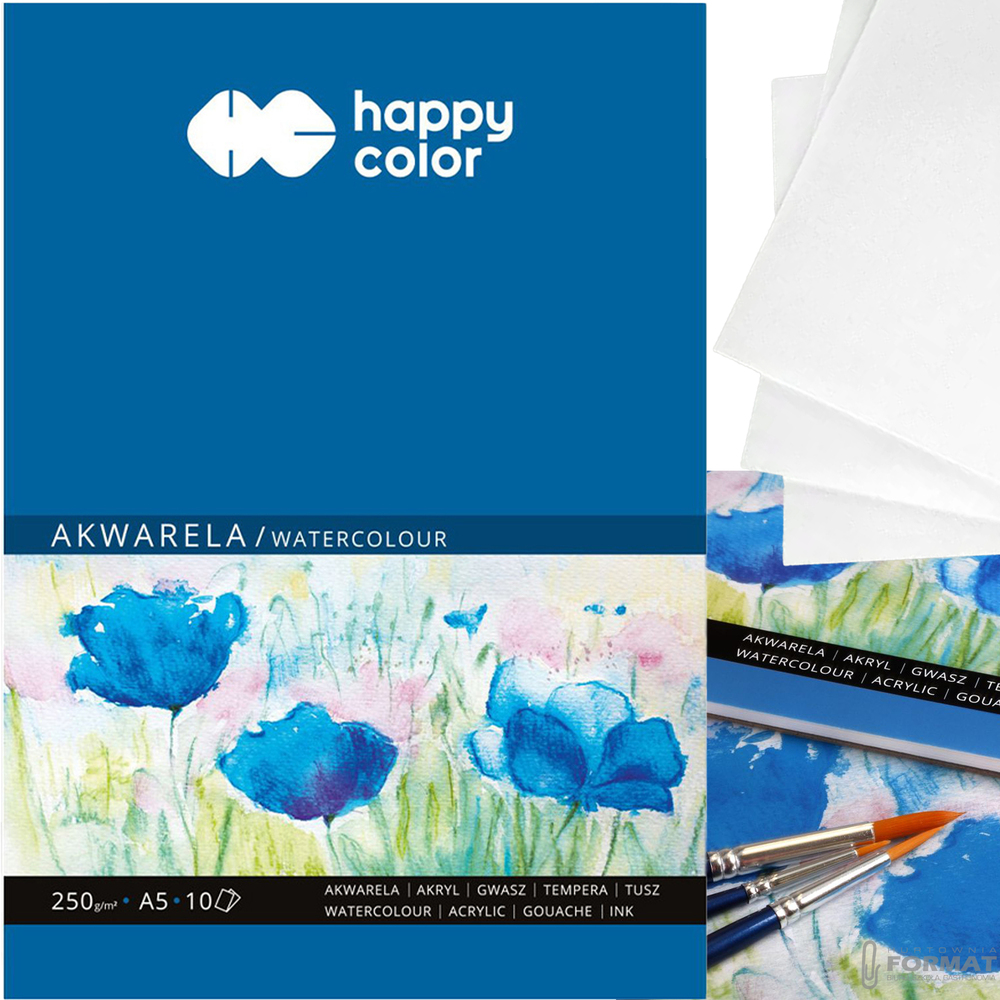 BLOK AKWARELOWY HAPPY COLOR A5 250g 10 KARTKOWY 1