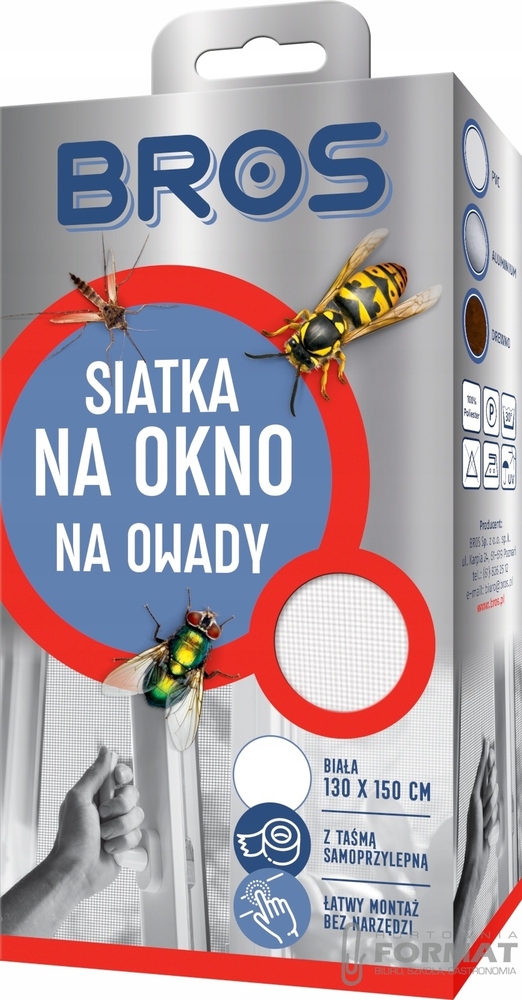 BROS SIATKA NA OKNA 150*180 BIALA (020) 1