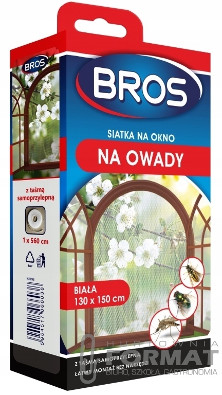 SIATKA MOSKITIERA NA KOMARY NA OKNO BROS 130X150 1