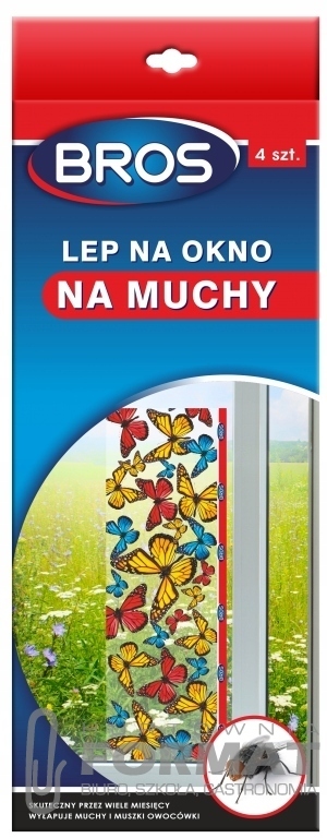LEP NA OKNO NA MUCHY MUSZKI OWOCÓWKI BROS 4SZT 1