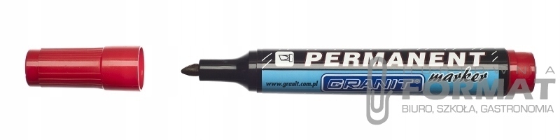 MARKER WODOODPORNY ŚCIĘTY GRANIT CZERWONY 1