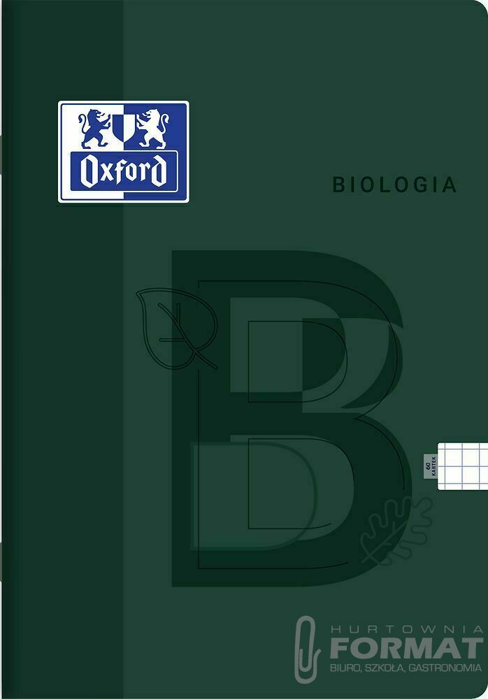 Zeszyt tematyczny Oxford biologia A5 60k. 90g krata (400175637) 1