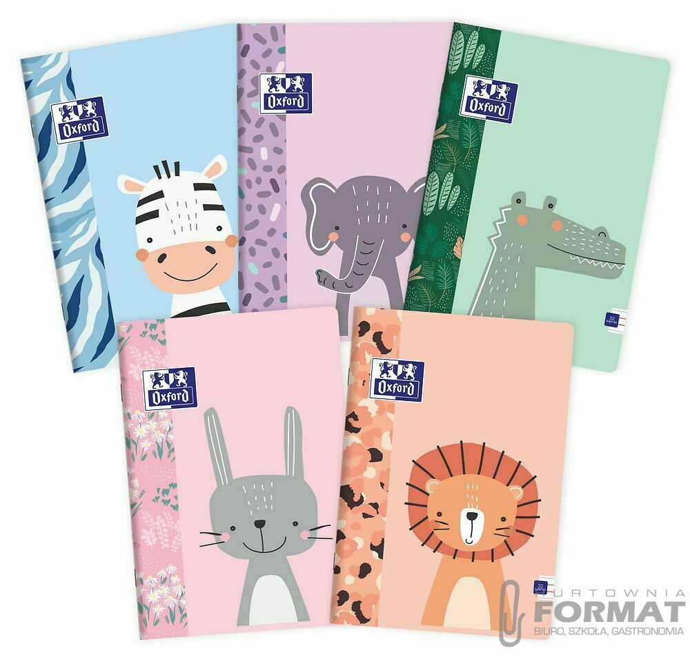 Zeszyt Oxford KIDS A4 32k. 90g podwójna linia kolor (400175621) 1