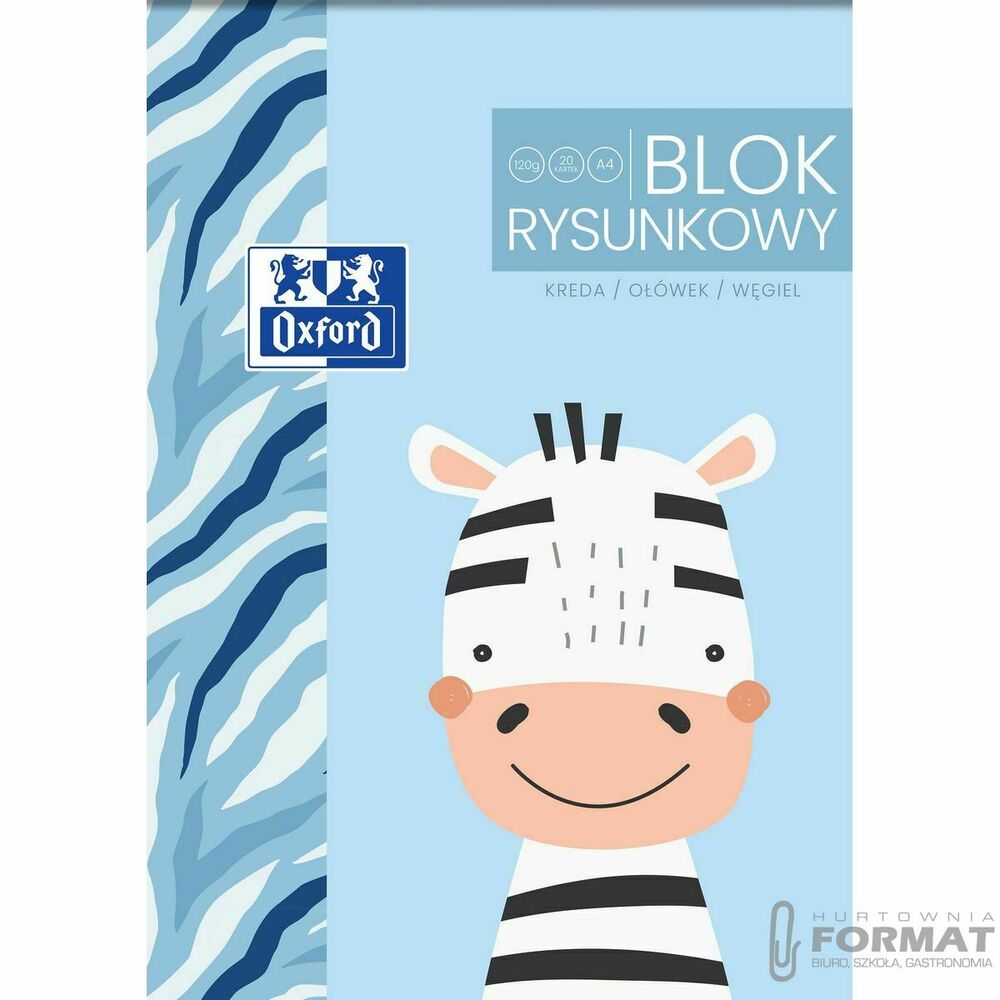 Oxford Blok rysunkowy Kids A4 Gładki biały 1