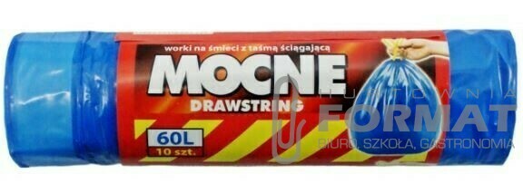 WORKI NA ŚMIECI Z TASIEMKĄ 60L A10 1
