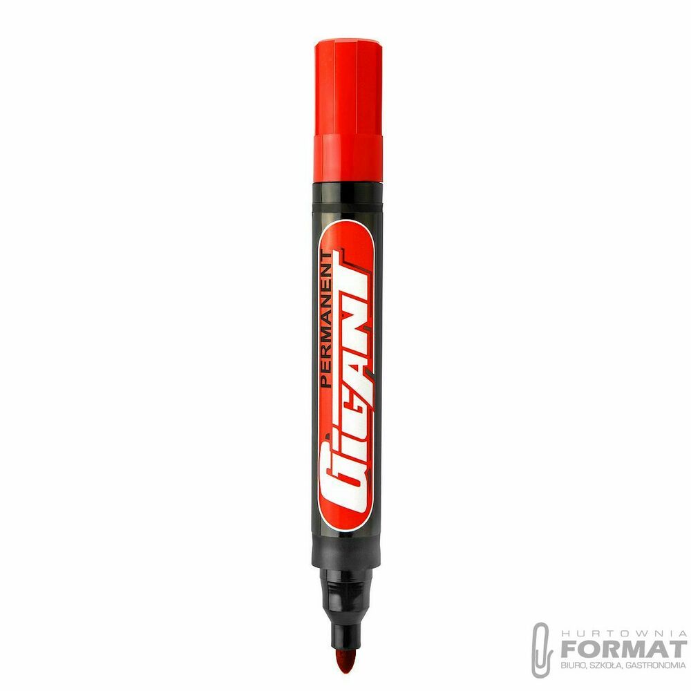 Marker perm. GIGANT okrąg. czerwony KAMET 1