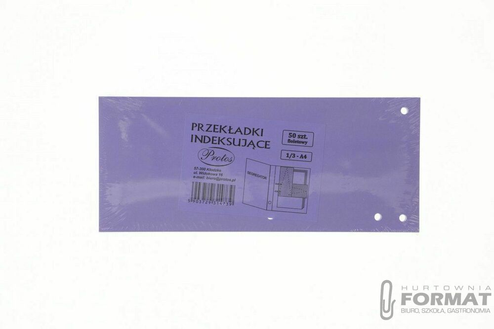 PRZEKŁADKI PROTOS 1/3 a4 a50 FIOLETOWE 1