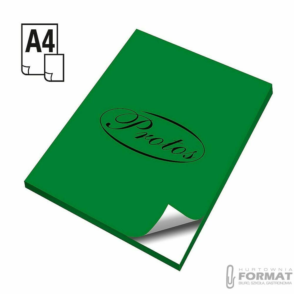 PAPIER SAMOPRZYLEPNY ZIELONY A4 10 sztuk 1