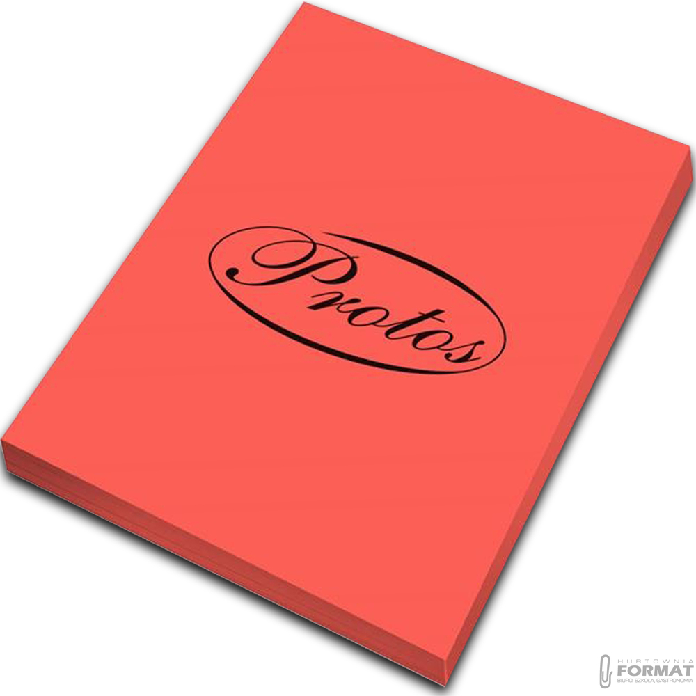 PAPIER KSERO KOLOR PROTOS A4 160g CZERWONY 50 ARKUSZY KARTEK 1