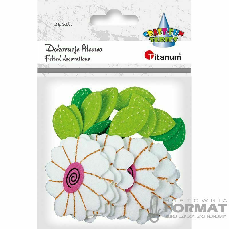 Naklejka (nalepka) Titanum Craft-Fun Series filcowa kwiatki (DIY-S21) 1