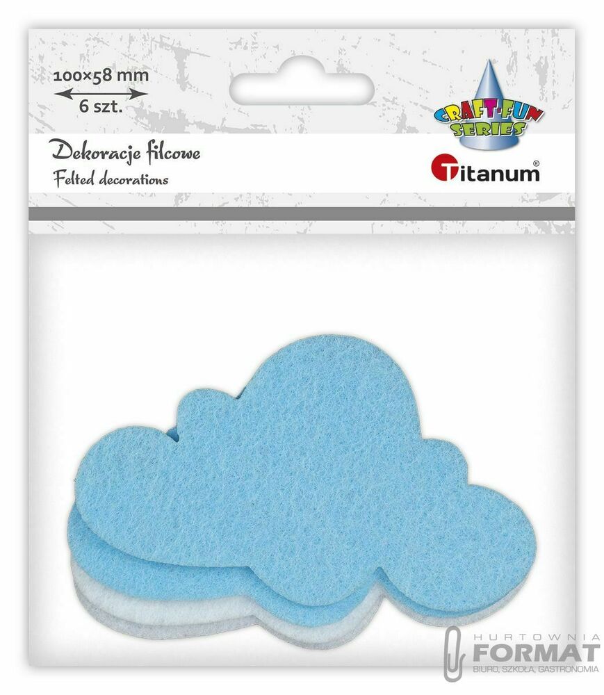 Ozdoba filcowa Titanum Craft-Fun Series chmury (20CR0312-20) 1