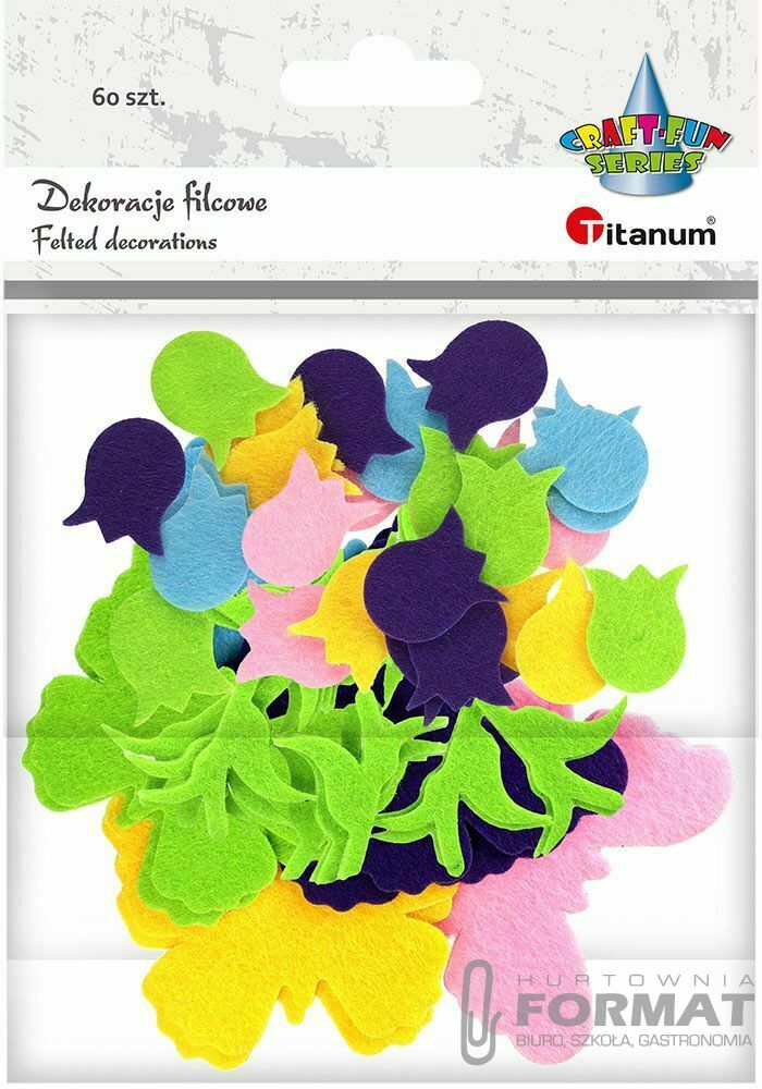 Ozdoba filcowa Titanum Craft-Fun Series tulipany, motyle (5031) 1