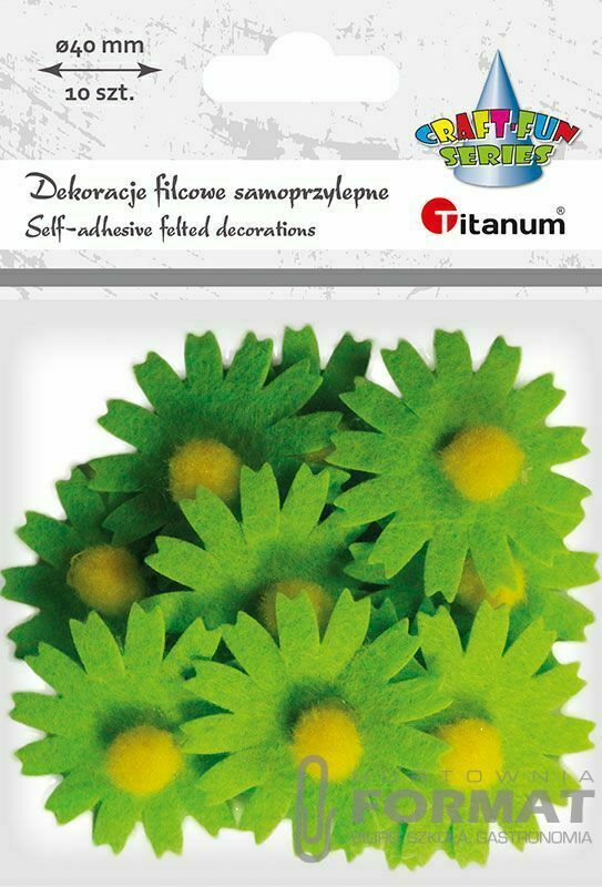 Ozdoba filcowa Titanum Craft-Fun Series kwiaty samoprzylepne (7534A) 1