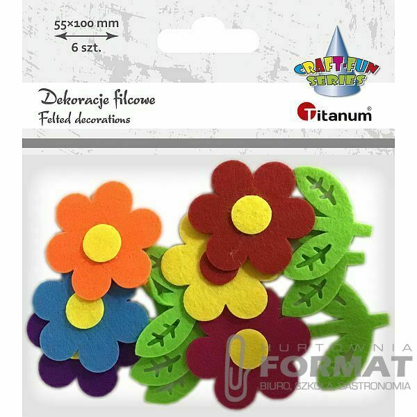 Ozdoba filcowa Titanum Craft-Fun Series Kwiaty 3D (3633) 1