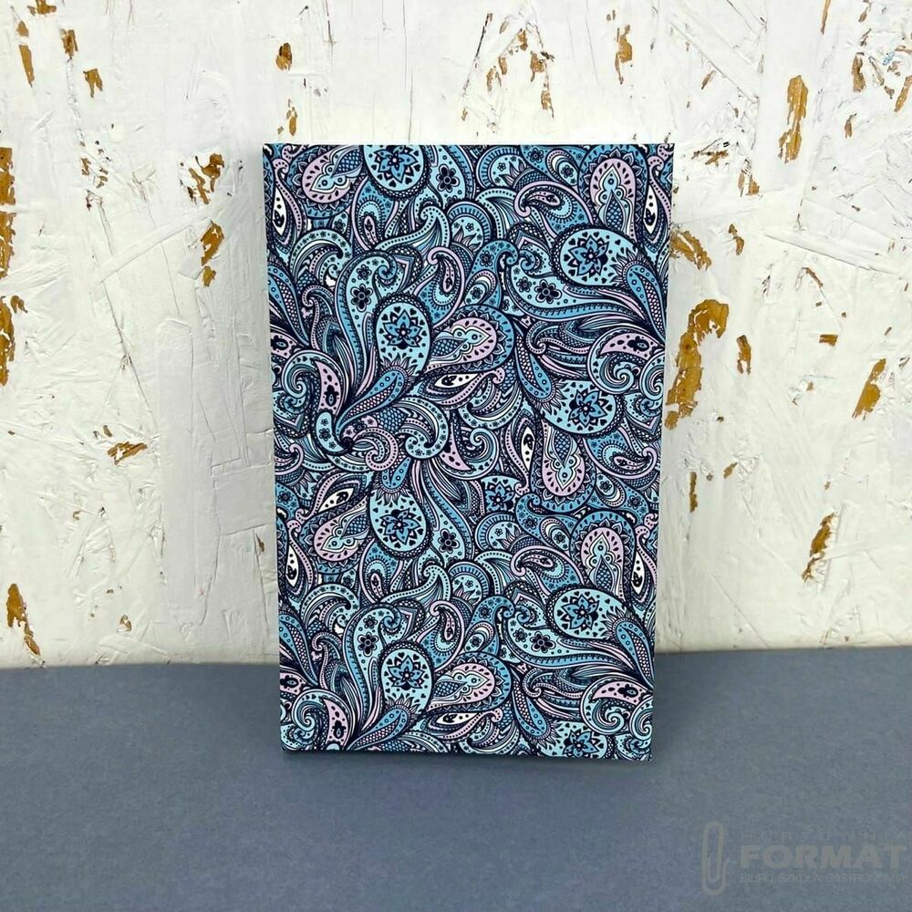 Notes notatnik A5 Soft Touch paisley turkus 1