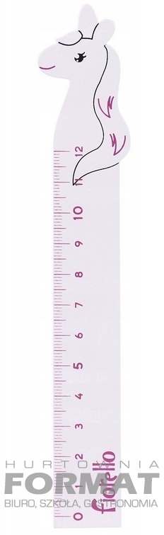 Fiorello Linijka drewniana jednorożec 12 cm 1