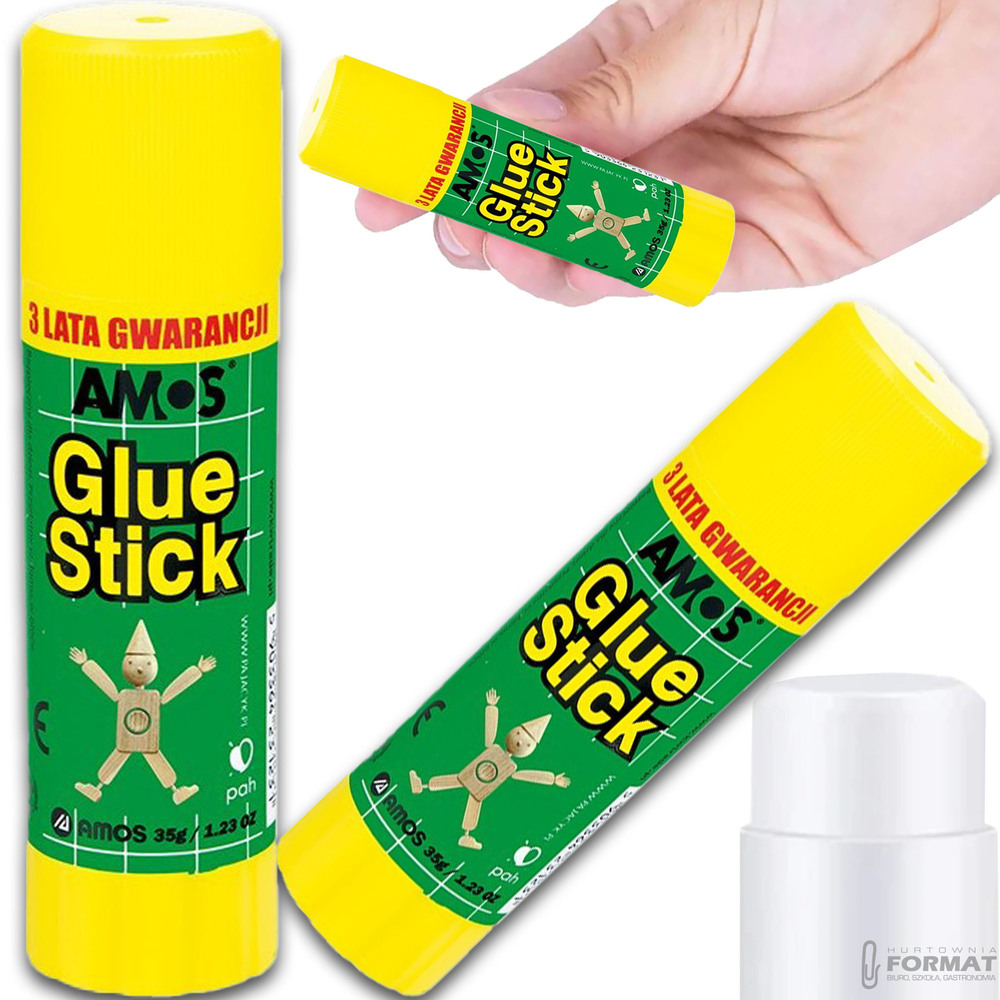 KLEJ SZKOLNY W SZTYFCIE AMOS GLUE STICK 35g ORYGINAŁ 1