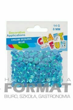 Cekiny kremowe 8mm niebieski 439340 1