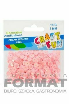 Cekiny kremowe 8mm różowy 439339 1