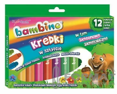 Bambino Kredki w sztyfcie 12 kolorów 1