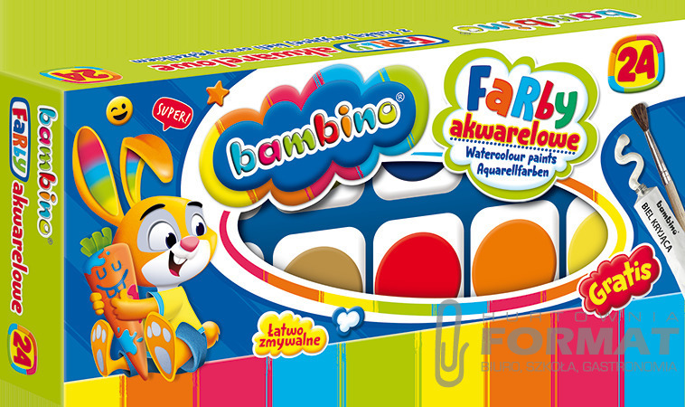 Bambino Farby akwarelowe 24 kolory 1
