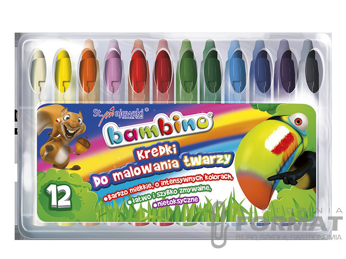 Bambino Kredki do malowania twarzy 12 kolorów 1