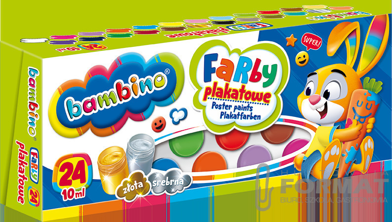 Bambino Farby plakatowe 10 ml 24 kolory 1