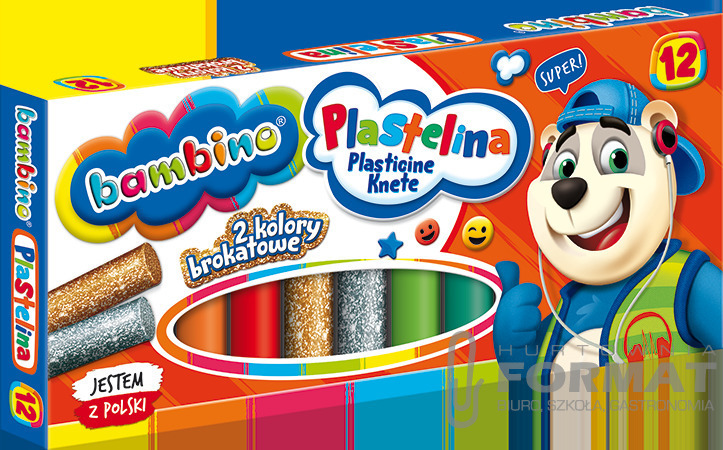 Bambino Plastelina 12 kolorów 1