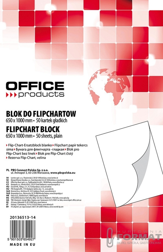 BLOK DO FLIPCHARTU 65/100 50K GŁADKI 1