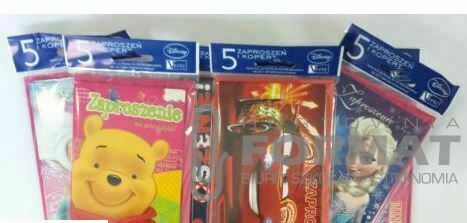 ZAPROSZENIE VERTE DISNEY 5SZT 1