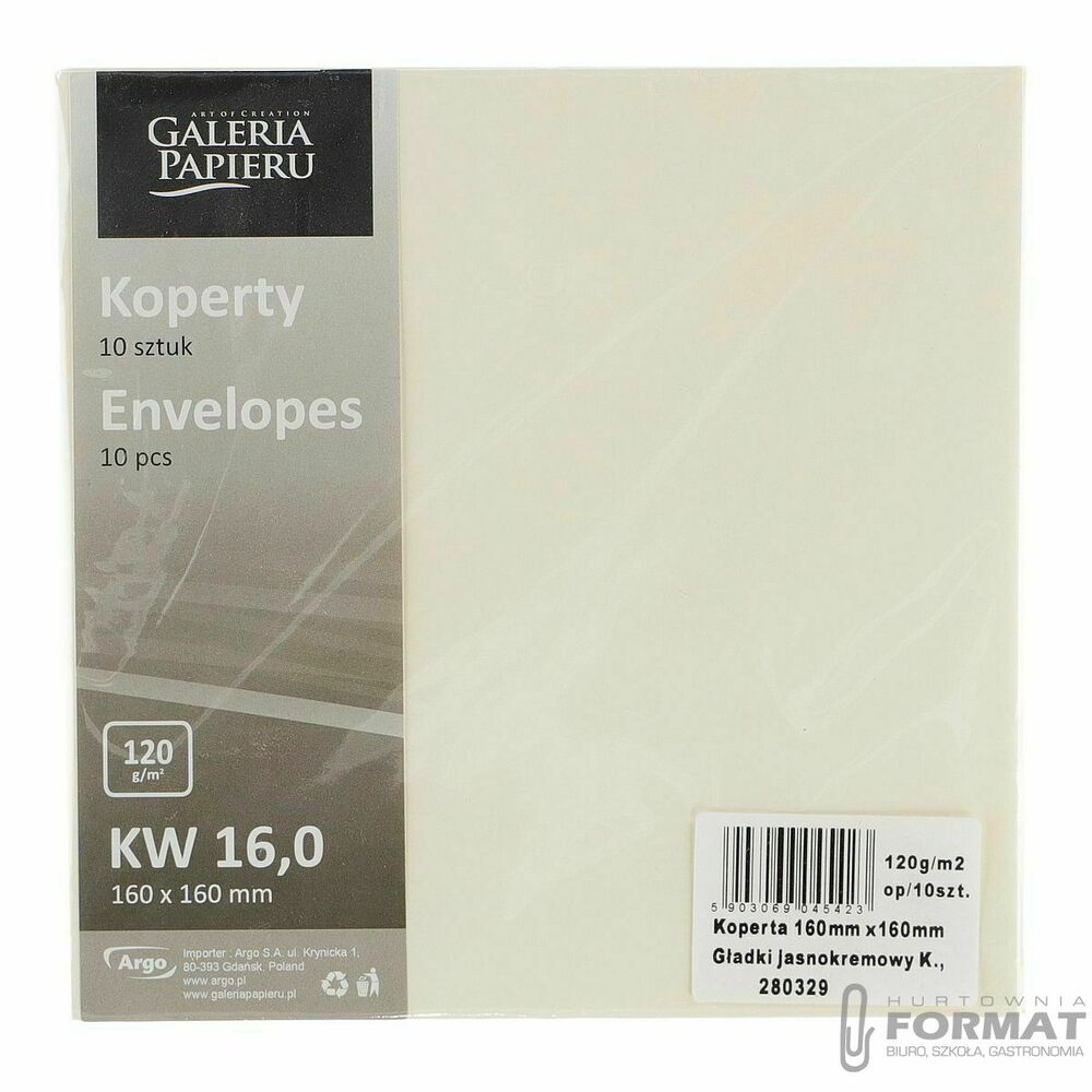KOPERTA 160X160 120G KREM-JAS 1