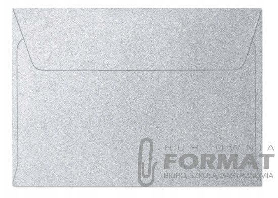 KOPERTA C6 PEARŁOWA SREBRNA OP 10 SZT 120G/M2 1