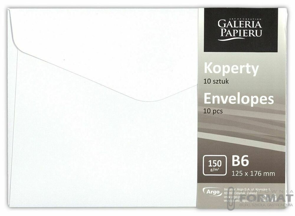 KOPERTA B6 PEARL BIAŁY  150G/A10 1