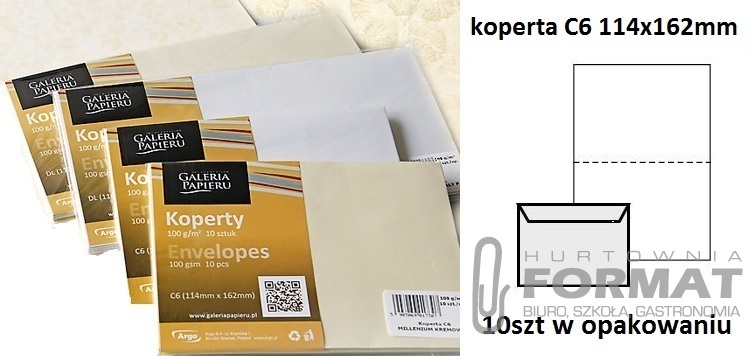 KOPERTA C6 MILLENIUM KREMOWY ARGO A10 1