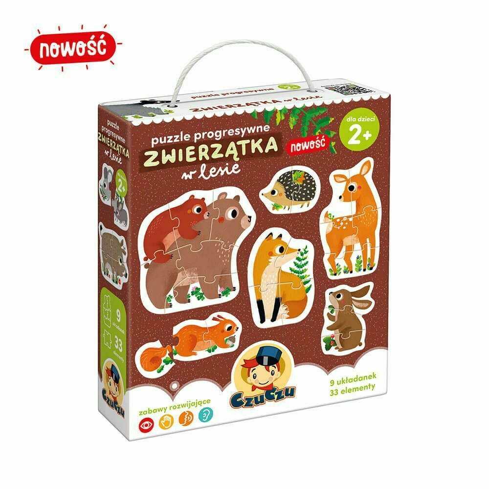 CzuCzu Puzzle progresywne Zwierzęta w lesie 1