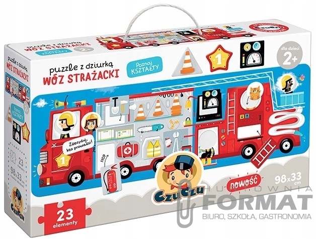 Czuczu Puzzle z dziurką Wóz strażacki 1