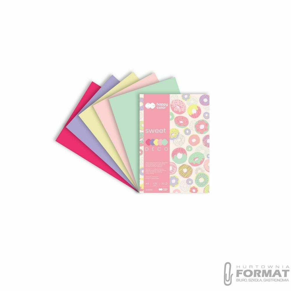 Zeszyt papierów kolorowych Happy Color A4 170g 20k (HA 3817 2030-SWEET) 1